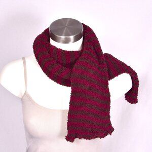 Tube Knit Scarf 2 Tone Red